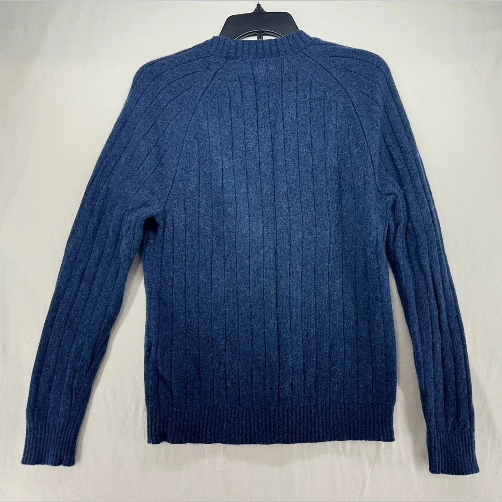 Banana Republic Wool‎ Blend Gifting Wider Ribbed Sweaters Blue Mens Size M